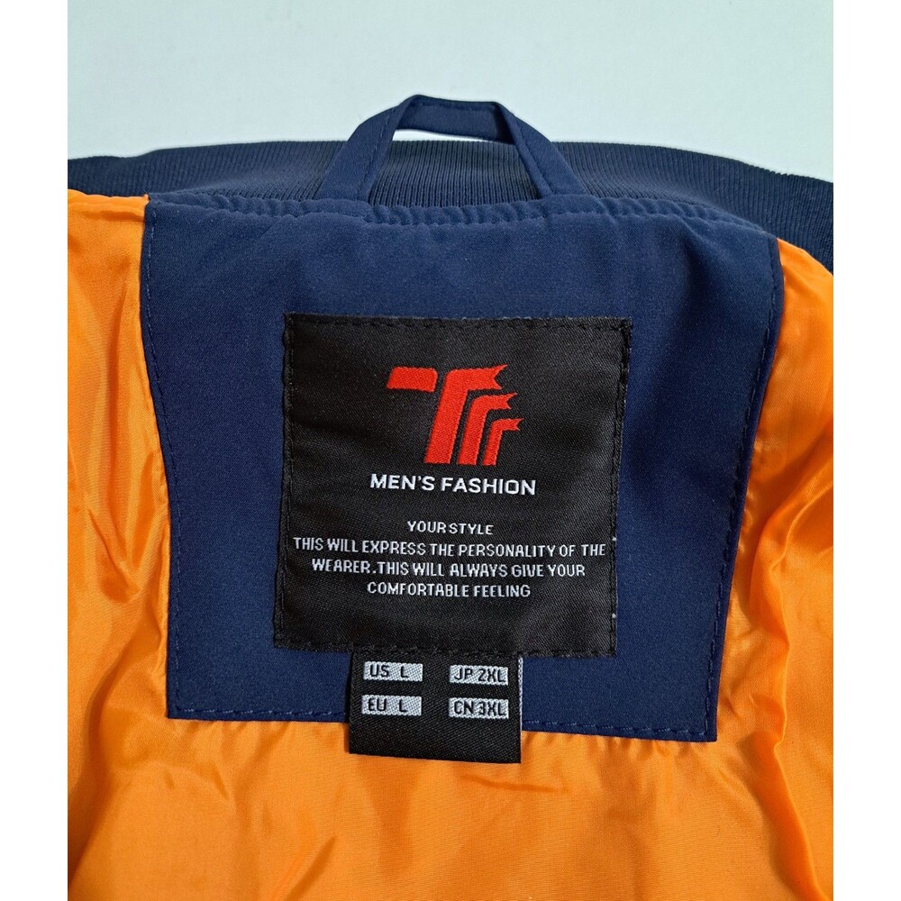 TBY Outdoor Basic Jacket Zip Coat Men's Large Blue Travels Together With You TRR - Picture 3 of 11